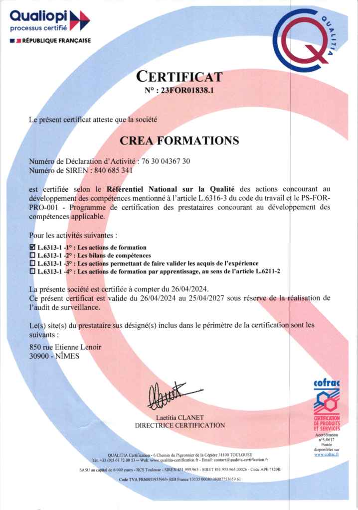 Certification Qualiopi